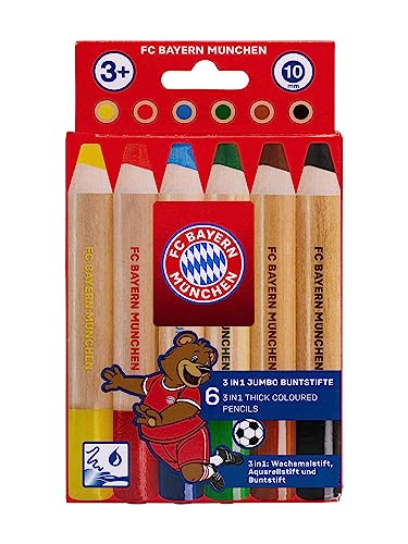 FC Bayern München Jumbo Buntstifte 3in1 6er Set * - -