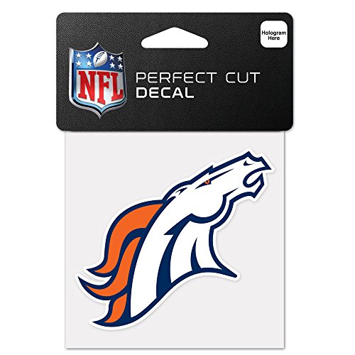 WinCraft NFL Denver Broncos 63044011 Perfect Cut Color Decal, 10,2 x 10,2 cm, Schwarz