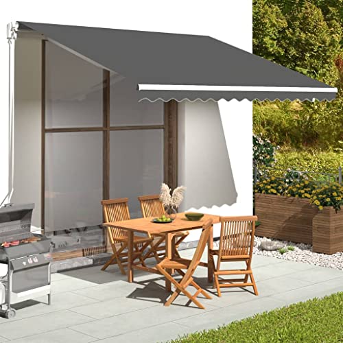Haus & Garten, Rasen & Garten, Outdoor Living, Fenster- & Türmarkisen, Ersatzstoff für Markise Anthrazit 4x3,5 m