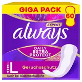 Always Expert Daily Extra Protection Long Slipeinlagen 60 Stück, Geruchsneutralisierend, Auch Bei Ersten Anzeichen Von Blasenschwäche