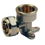 EasyFIX Wandscheibe/Wandwinkel Schraubfitting Klemmringverschraubung DVGW für Mehrschichtverbundrohr Wandscheibe/Wandwinkel (16 x 1/2")
