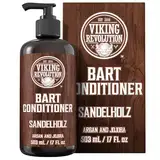 Viking Revolution - Bart Conditioner - Bart conditioner Für Männer Mit Arganöl & Jojobaöl - Weichmachend & Stärkend - Sandelholzduft - 500 ml