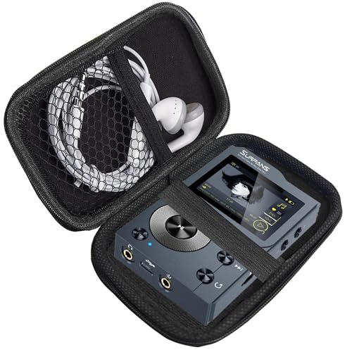 Blueshaweu MP3 Player Tasche Kompatibel für Surfans F20 - MP3 Player - Schutzhülle mit Platz für Ohrhörer, USB-Kabel & Speicherkarte – Kompatibel mit Surfans F20 MP3 Player (schwarz)