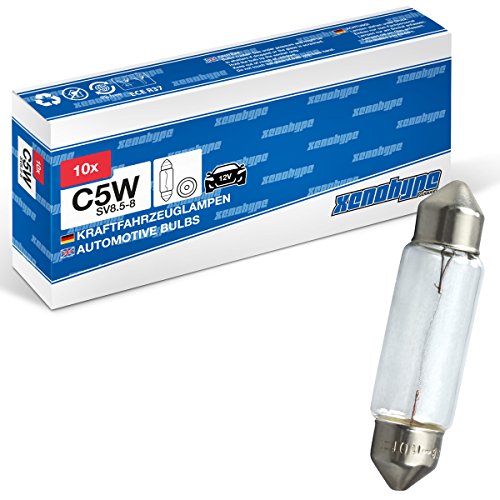 XENOHYPE 10x Premium Soffitte 12V 5W C5W SV8,5 37mm Kennzeichenbeleuchtung