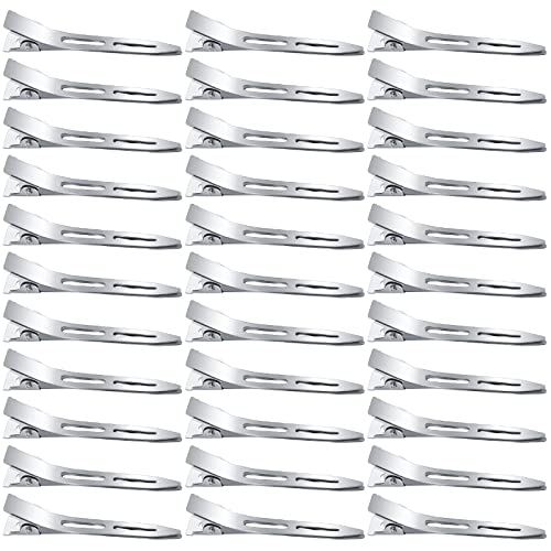 60 Stück EnteBill Haarspangen, Haarclips Locken Fixieren 2.2 Zoll Haarclips Alligator Clips Keine Spur Haarklammer Haarclips zum Stylen Haarklammern Friseurbedarf für Damen Mädchen Haarstyling