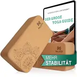 NAJATO Sports Yoga Block 2er Set – Yoga Block Kork inkl. E-Book (PDF Datei) – Yoga Klotz für Yoga und Pilates – Yogablock aus natürlichem Kork