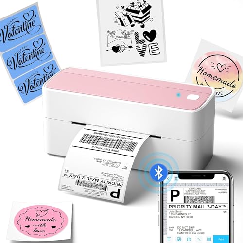 Phomemo 241BT Etikettendrucker, Bluetooth DHL Etikettendrucker, Versandpakete Etiketten 4X6, Thermodrucker für Barcode Versandetiketten Kompatibel mit Ebay,Amazon,Etsy,Shopify, UPS