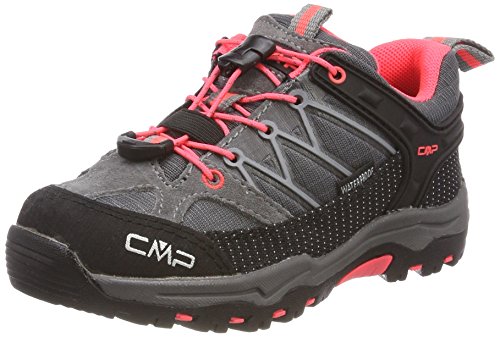 CMP Unisex-Kinder Rigel Trekking-& Wanderhalbschuhe, Grau (Grey-Red Fluo), 31 EU