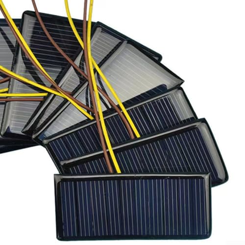 10 Stück 5 V 60 mA kleine Solarzellen, Mini-Solarzellen, Polykristallines Solarmodul, 5 V, Solarpanel für DIY-Solarzellen, Projekte, Solarmodule