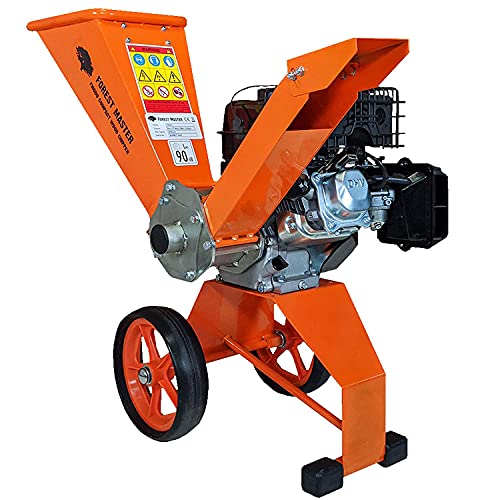 Forest Master FM6DD Benzin 4-Takt Motor Holz Garten Häcksler, 6 HP, Orange, 780 x 480 x 910