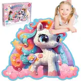 Dislocati Einhorn Geschenke für Mädchen, Puzzle ab 3-9 Mädchen Geschenk Mädchen 3-9 Jahre Bodenpuzzle Einhorn Spielzeug ab 3-9 Jahre Mädchen Geschenke 3-9 Jahre