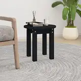 THOYTOUI Couchtisch, Schmuckschrank Konsolentisch Küchenschrank Vitrinenschrank Geeignet für Wohnung Teestube Stube Aufenthaltsraum Schwarz Ø 35x35 cm Massivholz Kiefer