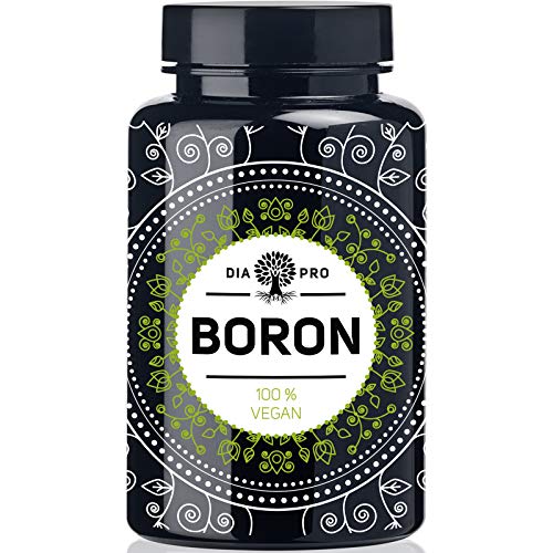 DiaPro® Boron 365 Stück Hochdosierte Boron-Tabletten mit 3 mg Bor pro Tablette aus Natriumborat Jahresvorrat 100% Vegan Laborgeprüft