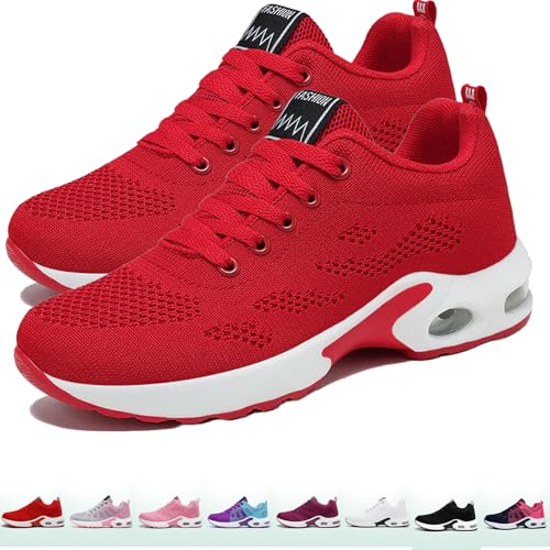 Orthofree Schuhe, FriedensfuB Orthopädische Schuhe Mesh, Orthopädische Schuhe Damen Orthofree (Rot,41 EU)