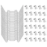 Gewächshaus Klammern Edelstahl Set, 100 Stück W Drahtklammern + Z Überlappung Clips, Gewächshaus Glas, Gewächshaus Zubehör für Gewächshaus Platten,Gewächshaus Glas, Doppelstegplatten, Hohlkammerplatte