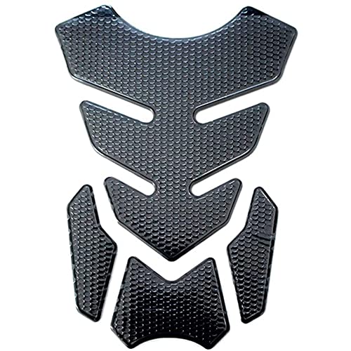 QIUMING® Tankpad 3D Carbon Braun Optik universell kompatibel Wasserdicht Lackschutz für Auto Motorrad Tank 3D Motorrad Tankschutz Sport Aufkleber für Motorrad Tanks SCHWARZ 14 x 19.5 cm