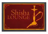 Huslage24 Shisha-Lounge-Teppich, Türvorleger, rot, 60 x 60 cm