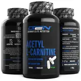 Acetyl L-Carnitin 3000 mit 250 Kapseln - 3000 mg pro Tagesportion - Premium: L-Carnitine als Acetyl Form - Hochdosiert - Laborgeprüfte Qualität - Vegan