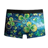 WKAYsIV Sexy Boxershorts Herren Offen St. Patrick's Holiday Herrn Shorts (Dark Blue, XXL)