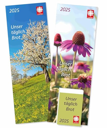 Unser täglich Brot 2025: Der Caritas-Tagesabreißkalender mit zwei Motiven auf beidseitig bedruckter Rückwand