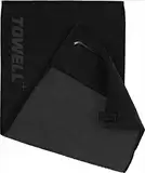 STRYVE Towell Plus V2 Sporthandtuch mit Tasche und Magnetclip, in 7 Farben Die Höhle der Löwen (Schwarz All Black) Gym Handtuch TOWELL+