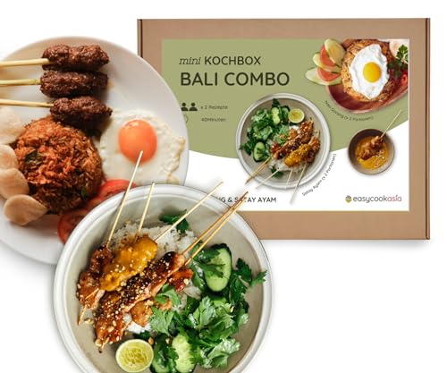 EasyCookAsia EasyCookAsia Bali Combo Kochbox I Indonesische Kochbox für 2 Personen I Perfekt für Kochanfänger oder zum Verschenken