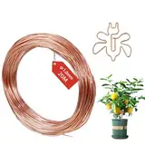 FIFIBANG 20M Kupferdraht 1mm Reiner Kupferkabel T2 Blanker Kupferdraht unlackiert Kupferlackdraht Basteldraht Schmuckdraht Coil Wickeldraht Copper Wire für Schweißen Elektrotechnik gegen schnecken