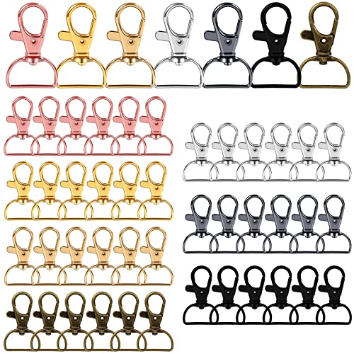 50 Stück Schlüsselanhänger Drehverschlüsse Lanyard Karabinerhaken Karabinerverschluss Schlüsselketten-Clip Schlüsselring für Schlüsselanhänger (2cm Innenbreite) (Mehrfarbig)