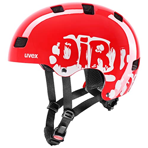 uvex kid 3 - robuster Fahrradhelm für Kinder- individuelle Größenanpassung - optimierte Belüftung - dirtbike neon red - 51-55 cm