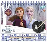 Totum Frozen II Scratch Book: Kratzbuch & Ausmalbuch mit Schablonen und Glitzerstickern mit Anna & ELSA, Activity Book für zuhause und unterwegs 681439