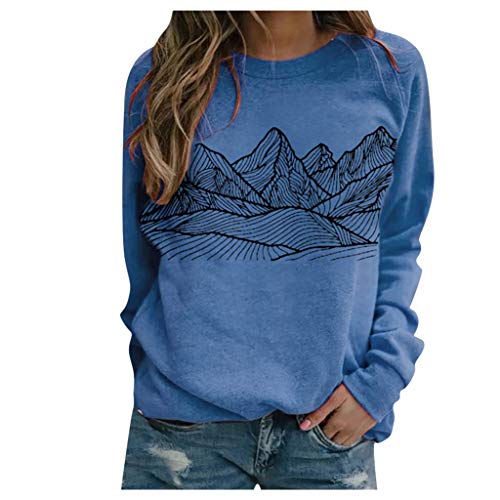COM Therme T-Shirts für Frauen Lange Aufdruck lässige Sweatshirts mit lockeren Ärmeln Frauen-Bluse T Shorts Damen