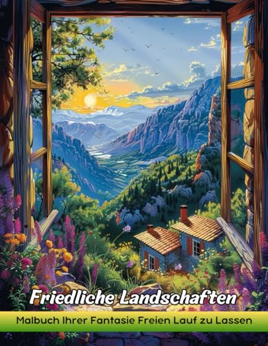 Friedliche Landschaften: Malbuch Für Erwachsene Mit Friedlichen Landschaften Zum Stressabbau Und Zur Entspannung