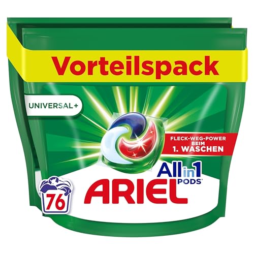 Ariel Waschmittel PODS All-in-1, 76 Waschladungen, Universal strahlende Reinheit