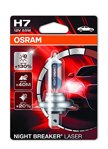 Osram 64210NBL-01B Night Breaker Laser H7 Halogen Scheinwerferlampe, 12V, Einzelblister, 1 Stück