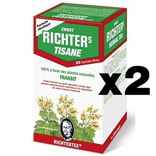 [Top Diät] Richtertee Kräutertee, 100 % auf Basis natürlicher Pflanzen, für die Verdauung – 2 Boxen