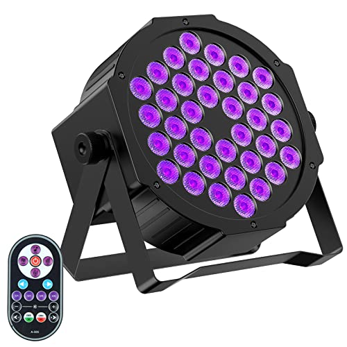 Schwarzlicht Bühnenlicht for Party, 36 LEDS Schwarzlicht Strahler for Disco, Blacklight Partylicht for Halloween Deko, Schwarzlichtlampe Anzug für drinnen, draußen, Hochzeit (1 Packung)