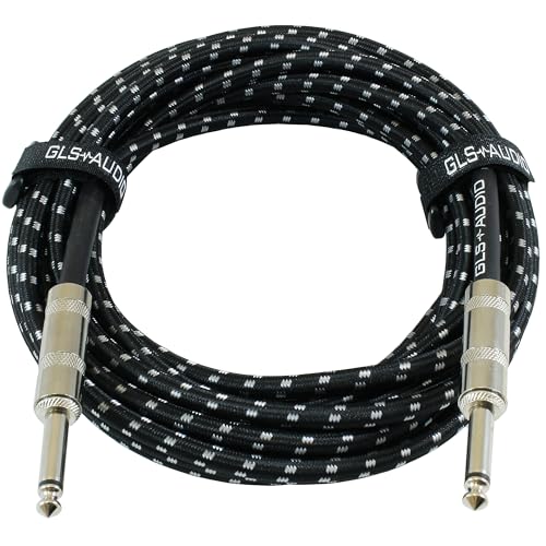 ELAORY 6.35 mm Gitarrenkabel Klinkenkabel 6M, Instrumentenkabel Elektrisches Instrumentenkabel Bass/Gitarren Lautsprecherkabel für Verstärker - Schwarz