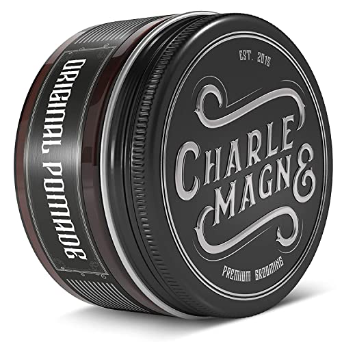 Charlemagne Original Pomade Wasserbasiert - Idealer Starker Halt - Edler Duft - Perfekter Glanz - Herren 100ML - Barbershop Haarpomade - Haar Strong Hold Hart - Männer - Haargel Matt - Haar Glanz