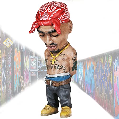 Gedenk Harz Sculpture,Rapper Resin Statue Ornament,Handgefertigte The Late Rap Music Star Collectible,das beste Rapper Harz Ornament Heimdekoration,Geschenk für Sie selbst oder Freund (Stil 3)