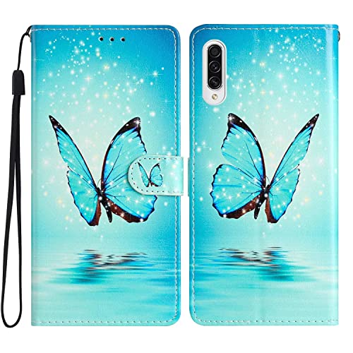 Miagon Bunte Brieftasche Hülle für Samsung Galaxy A50,Full Body Handyhülle Tasche Schutzhülle PU Leder Case Ständer Kartenfach Magnetverschluss Flip Klapphülle Handytasche