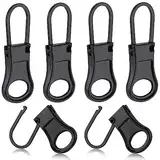 Ouligay 6 Stück Reißverschluss Zipper Abnehmbare Reißverschluss anhänger Metall Zipper Pull Universal Reißverschluss Reparatur Zipper Ersatz für Koffer Kleidung Rucksäcken Geldbörse Handtasche Hosen