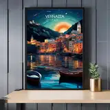 Reisezentrum Nacht Reise Poster Druck Wand Kunst Bilder Leinwand Malerei Wohnzimmer Wohnkultur 30x40cm ohne Rahmen