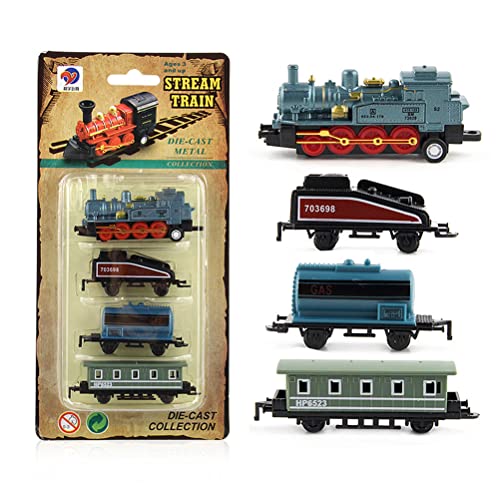Ghzste Mini Legierung Retro Dampf Zug Spielzeug Kit Simulation Zurückziehen Simulation Dampf Zug Modell Spielzeug für und Mädchen Geschenks (C)