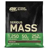 Optimum Nutrition Serious Mass hochkalorisches Proteinpulver für Masseaufbau mit 25 Vitaminen und Mineralien, Kreatinmonohydrat und Glutamin, Schokoladengeschmack, 16 Portionen, 5,45 kg