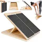 VEEKAY Balance Board aus Holz,Einstellbares & Rutschfestes Schrägbrett,Rutschfestes Balance Board für Erwachsene,für Wackelbrett Physiotherapie,Übung Körper Gleichgewicht