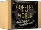 Black Donkey Gourmet-Kaffee-Geschenkset - COFFEES OF THE WORLD | Gemahlener Kaffee 600g (6 x 100g) - 6 feinste Single Origin Kaffees | Geschenkidee im Geschenkkorb-Stil für Sie & Ihn