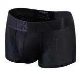 JOCKMAIL Herren-Boxershorts, süß, weich, Eisseide, leuchtende Farben, 1 Packung, Schwarz, Large