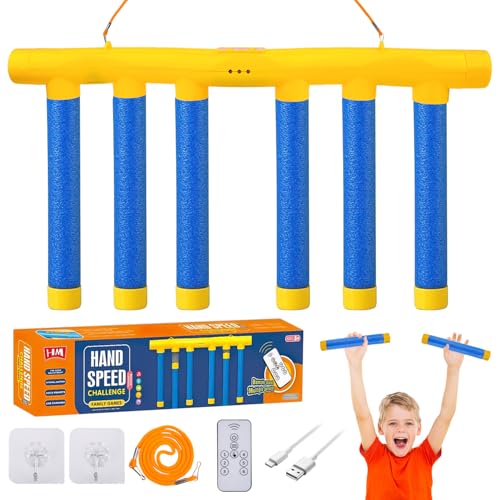 Vibbang Catching Sticks Game, Reaktionstraining, Falling Sticks Game, Drop Stick Reaction Game, Fernbedienung Fallenden Game Stick Reaktionsspiele, Ideal für Kindergeburtstage und Weihnachtsfeiern