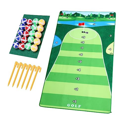 Caluself Golf-Spielmatte,Golfspiel Set,Golf Game Set,Golf Trainingsmatte,Golfplatz Putting Stroke Matten für Game Party Tailgating und Outdoor(Dickere Version)