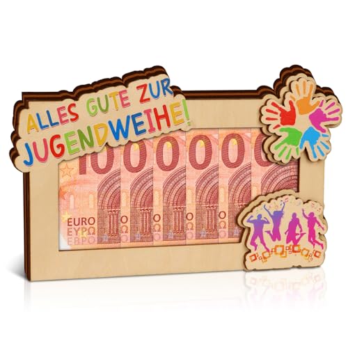 Giftota Erste Million Jugendweihe Geldgeschenk Holz, Jugendweihe Geschenke Mädchen und Jungen